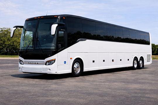 56-passenger charter bus available for charter in Norwalk, CT